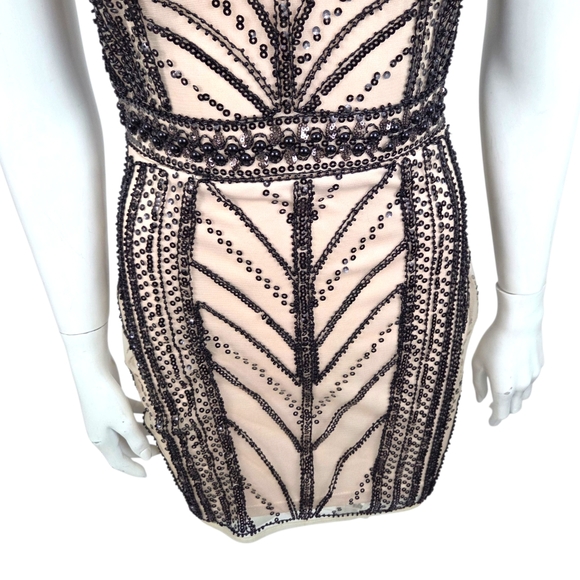 Minuet Beaded Mini Dress NEW Womens Small Whimsygoth Fairy Cocktail Party Black - Picture 8 of 14